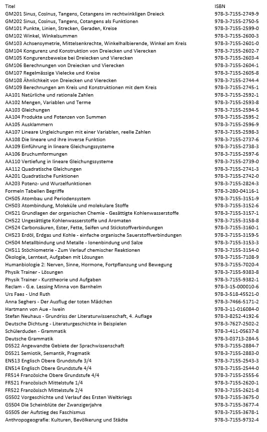 AKAD Compendio gymnasiale Matur Lehrmittel