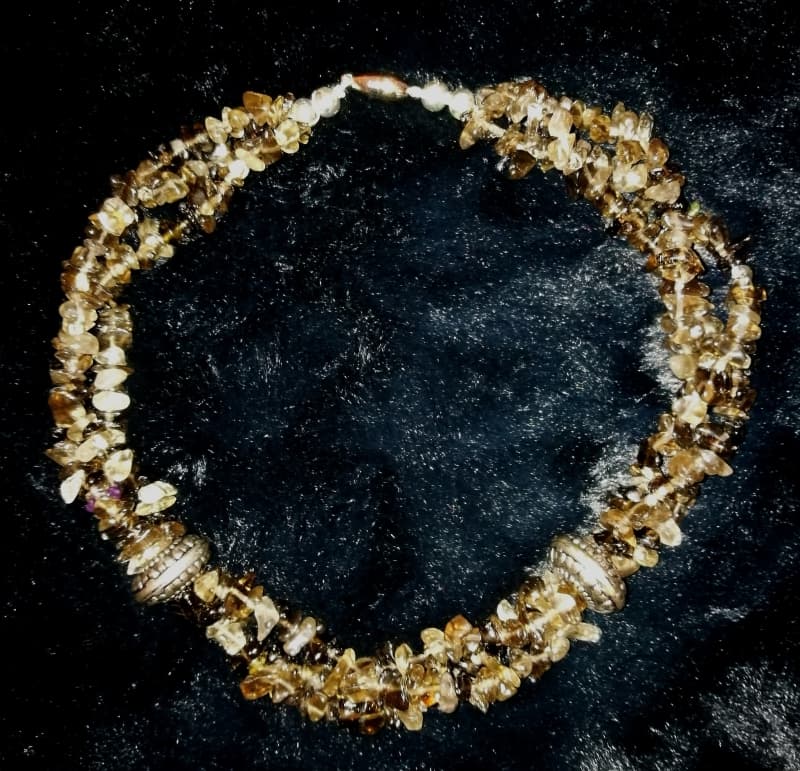 Rauchquarz-Collier - Handmade