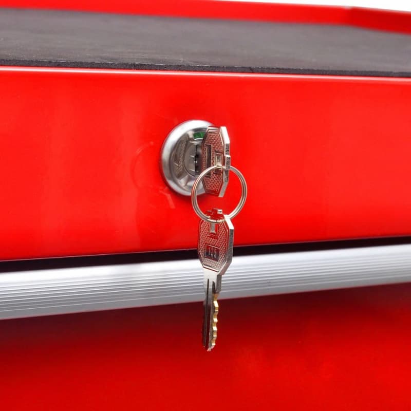 99141955 Roter Werkstattwagen 7 Schubladen