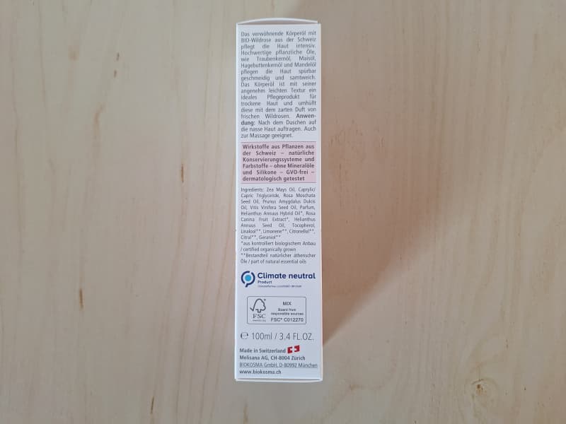 BIOKOSMA verwöhnendes Körperöl Bio-Wildrose 100ml, NEU & OVP