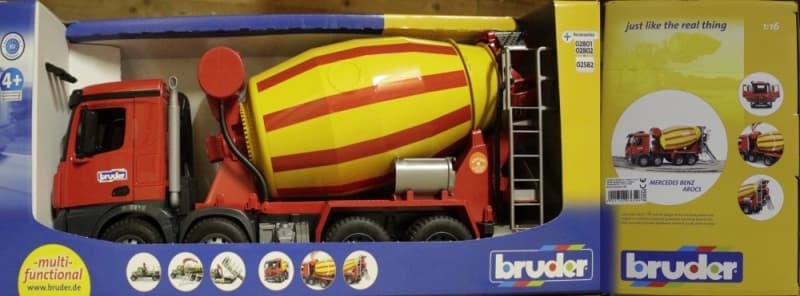 BRUDER Betonmischer MB Arcos Gelb/ Rot NEU & OVP