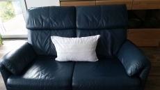 Leder Polstergruppe (2er, 3er Sofa und Sessel) voll verstellbar