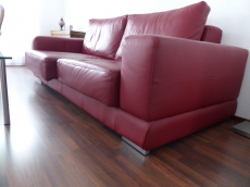 Sofa Leder, Farbe rot