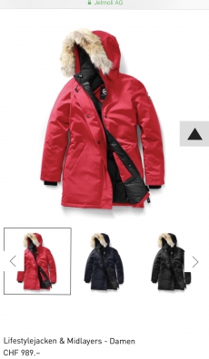 Canda Goose Victoria Parka (rot, Grösse XS)