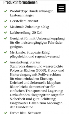 Hundefahrradanhänger