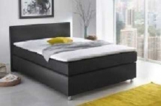 Bett -Boxspringbett 140x200 cm Schwarz/Stellwand Neupreis:1'600.-