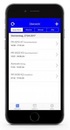 Timeentries - Mobile Zeitbuchung für schweizer KMU