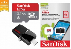 NEU SanDisk Ultra/Pack 32GB microSD + USB Flashlaufwerk 
