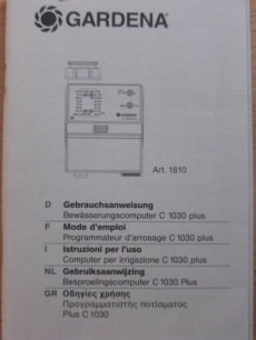 Bewässerungscomputer Gardena C 1030 plus