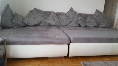 Neuwertiges schönes Bettsofa inkl. Tisch und Teppich