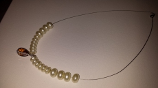 Perlencollier 46 cm Silber