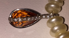 Perlencollier 46 cm Silber