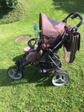 Kombi Kinderwagen 3 in 1 alles in Braun