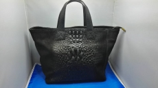 Damen Leder Shopper in Kroko-Optik