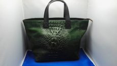 Damen Leder Shopper in Kroko-Optik