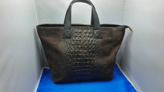 Damen Leder Shopper in Kroko-Optik