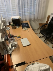 2x Bürotisch mit 1x Rollkorpus und 2x Ordnergestell