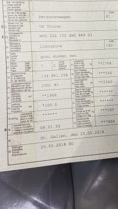 Wv touran 2.tdi 7plz.ab mfk 25.5.2018 lauft gans gut