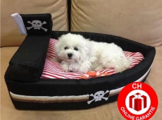 Hund Katze Schlafplatz Bett Hundebett Katzenbett Piratenschiff