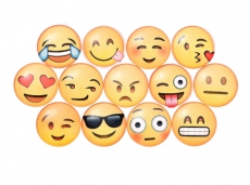 Magnet Emoji 5 Stk.  NEU