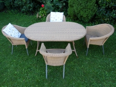 Gartentisch Grösse 160/100 cm mit 4 Stühlen