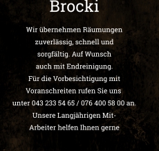 Brocki-center /043 233 54 65