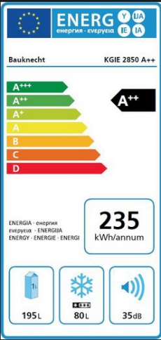 Einbaukuehlschrank Bauknecht KGIE 2850 A++ NEU