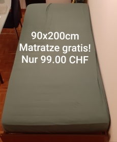 Bicolattenrost  Bett 90 x 200 cm nur 99.00, Matratze gratis!