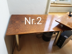 Büroeinrichtung (2-Bürotische + Barschrank auf Räder)