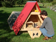 Fahrbarer Meerschweinchen-Stall, Kaninchen-Gehege