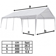 99273763 Pavillon Weiß 8x4 m