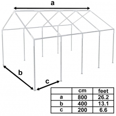 99273763 Pavillon Weiß 8x4 m