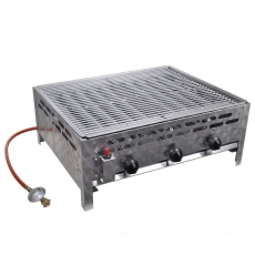 9941459 Gastro-Gasgrill BBQ Bräter 3 Brenner Edelstahl