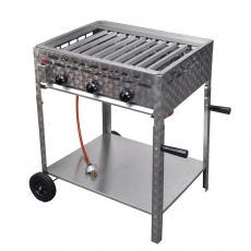 9941460 Gastro-Gasgrill 3 Brenner Edelstahl BBQ Bräter