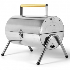 88101490 Edelstahlgrill Tragbar mit Doppel-Grillfläche