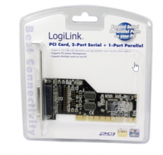 LogiLink® PCI Schnittstellenkarte Parallel 1x + Seriell 2x