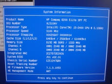 1 stück HP 8200, i5, 8gb, 120gb ssd, windows 10 pro