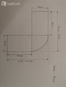 Grosses, edles Eckpult (Schreibtisch) schwarz