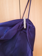 Abendkleid, violett mit Stola