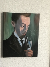 Gemälde, Portrait, öl auf Leinwand