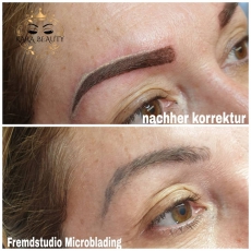 Permanent Make-up Augenbrauen Pudrige