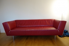 Rotes Ledersofa