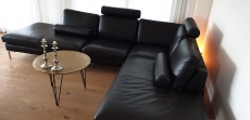 Leder Sofa, neuwertig, Nespresso braun