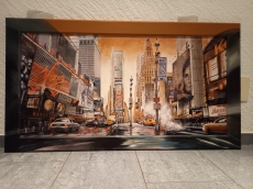 Leinwand USA Stadt Bild mit Rahmen 112x62cm 