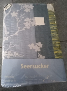 Seersucker Easy Dream Bettanzug Reissverschluss OVP