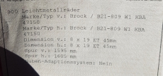 Aluräder Brock B21 8x19  Pneu 245/45ZR19