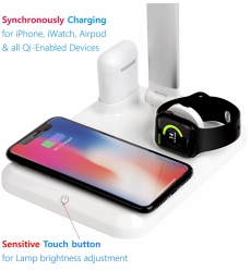 Apple Mate Desk Lampe mit Qi Wireless Charger für iPhone, AirPods