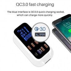 USB-C & QC3.0 Charging Station mit 8 Anschlüssen