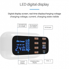 USB-C & QC3.0 Charging Station mit 8 Anschlüssen