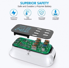 USB-C & QC3.0 Charging Station mit 8 Anschlüssen